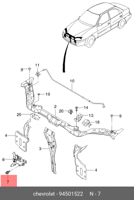 БОЛТ (GENERAL MOTORS) 94501522 GENERAL MOTORS