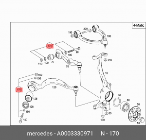 БОЛТ РЕГУЛИРОВОЧНЫЙ 0003330971 A  0003330971 MERCEDES BENZ