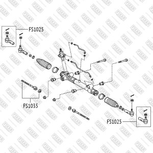 тяга рулевая!\ Toyota Hilux 04> FS1035 FIXAR