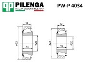 Подшипник ступицы задней (Комплект) DAEWOO Matiz 1998-,  Spark 2006- PW-P4034 PWP4034 PILENGA