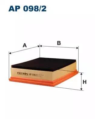 фильтр воздушный!\ Fiat Multipla 1.9JTD 01> AP0982 FILTRON