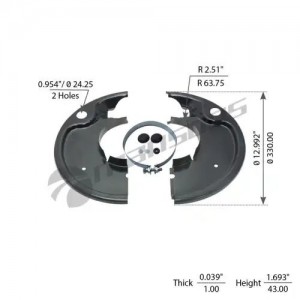 Комплект щитков пылезащитных [на 1 сторону В=331 R=62] 600.189 MANSONS