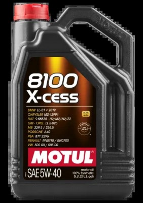 Масло моторное MOTUL 8100 X-CESS 5W40 синт.5л 102870 MOTUL