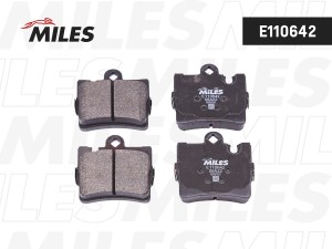 Колодки тормозные задние (Смесь Semi-Metallic) MERCEDES W220 S320-S600 9805/C215 E110642 MILES