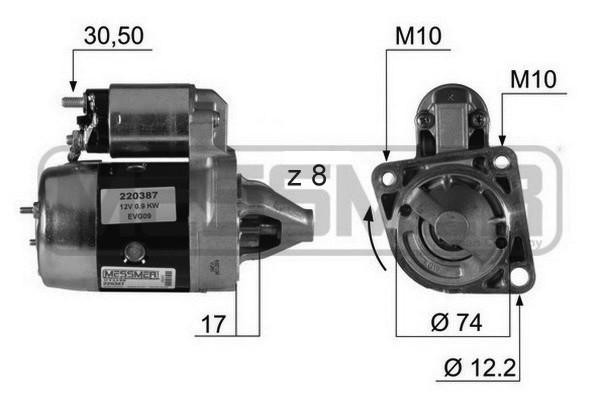 Стартер\ KIA SHUMA, MAZDA 323/626 ERA 220387 220387 ERA