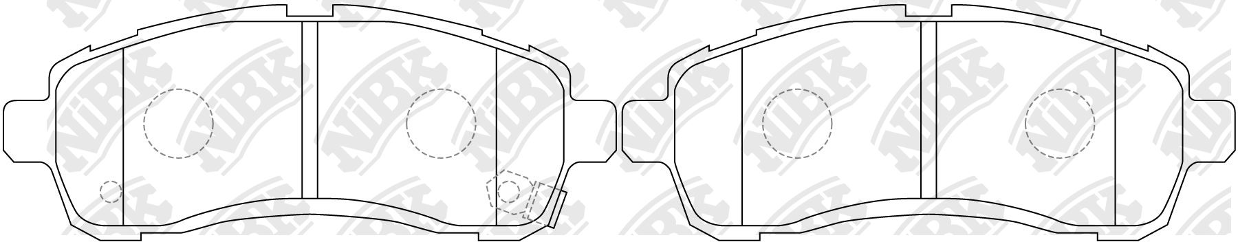 PN0544-NIBK колодки дисковые передние!\ Mazda Demio 1.3/1.5 DE3AS/DE3FS/DY5FS 07 PN0544 NIBK
