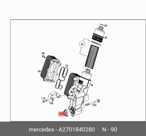 ПРОКЛАДКА ФИЛЬТРА МАСЛЯНОГО  2701840280 A 270 184 02 80 MERCEDES BENZ
