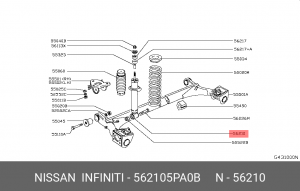 АМОРТИЗАТОР ЗАДНЕЙ П 56210-5PA0B NISSAN