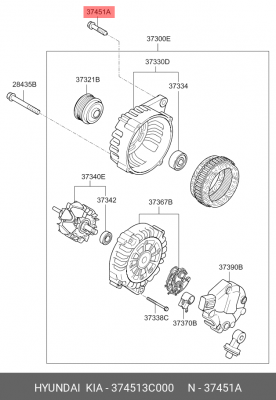 БОЛТ M10 HYUNDAI/KIA 374513C000 HYUNDAI KIA