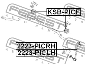 Втулка переднего стабилизатора D21.5 KSB-PICF FEBEST