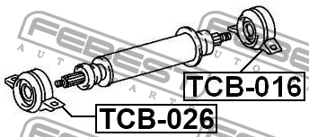 подшипник карданного вала подвесной!\ Toyota Corolla 91-02 TCB-016 FEBEST