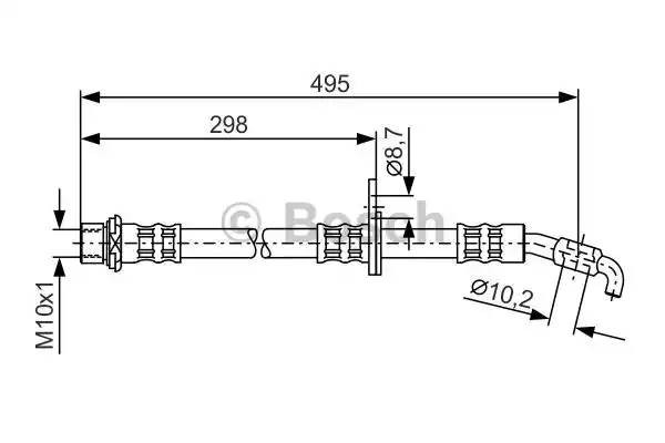 Шланг тормозной TOYOTA Camry (96-01) передний левый BOSCH 1 987 476 962 BOSCH