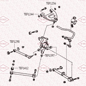 сайлентблок задн. верхнего рычага!\ TOYOTA Mark II/Chaser/Cresta 96> TEF1244 TATSUMI
