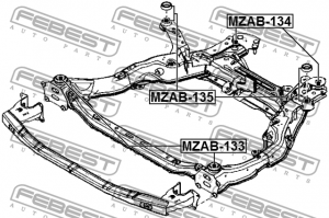 Сайлентблок подрамника передний MZAB-133 FEBEST