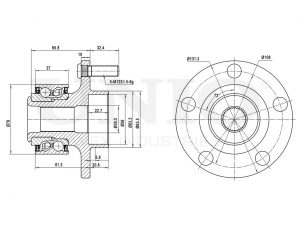 Ступица передняя (с ABS) HUB-20001 UNIO
