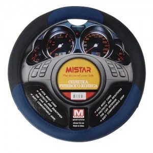 Оплетка руля (M) 37-39см черно-синяя MISTAR MIS17STW55BLM MISTAR