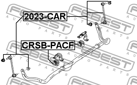 Втулка стабилизатора CHRYSLER PACIFICA 2004-2008 CRSB-PACF CRSB-PACF FEBEST