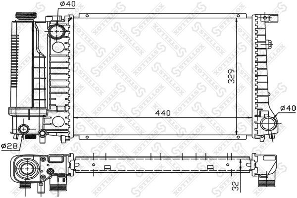 радиатор  1025054SX 10-25054-SX STELLOX