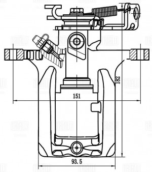 Суппорт торм. Opel Astra J (10-)/Zafira C (11-) зад. лев. d=40мм (CF 203001) CF 203001 TRIALLI