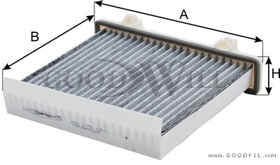 Фильтр салона угольный AG175CFC AG 175 CFC GOODWILL