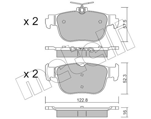 колодки дисковые! \Audi, Cupra, Skoda, VW A3 30 TDI 19> 2212810 METELLI
