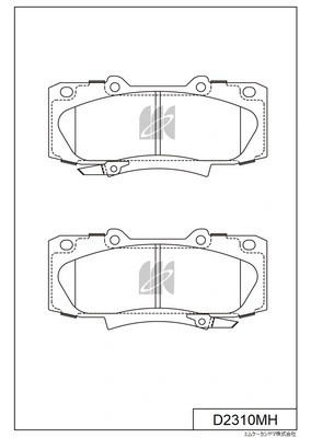 Колодки тормозные дисковые  TOYOTA FORTUNER (_N5_, _N6_) D2310MH D2310MH MK KASHIYAMA