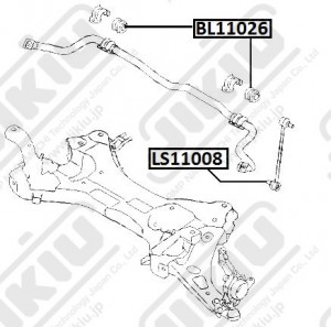 Тяга стабилизатора передняя HYUNDAI ix35, KIA SPORTAGE 10-14 LS11008 LS11008 JIKIU