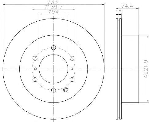 92167303 диск тормозной задний!\ Mitsubishi Pajero IV 3.8i/3.2Di-D 07> 92167303 TEXTAR