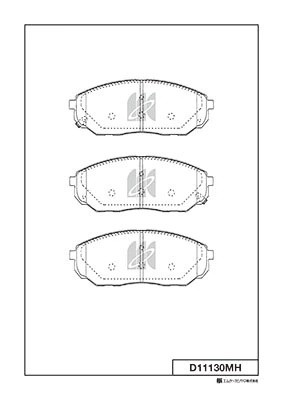Колодки тормозные диск. с антискрипн.пласт. D11130MH D11130MH MK KASHIYAMA
