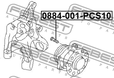 Шпилька колёсная PCS 10 0884-001-PCS10 FEBEST