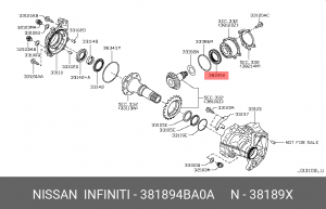 САЛЬНИК 38189-4BA0A 38189-4BA0A NISSAN