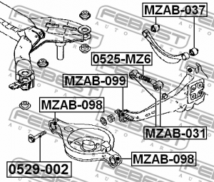Сайлентблок MZAB-098 MZAB-098 FEBEST