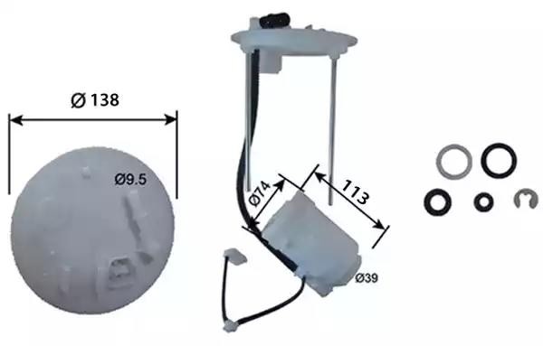 Фильтр топливный MITSUBISHI ASX (10-),Outlander (06-) JS ASAKASHI FS23002 JS ASAKASHI