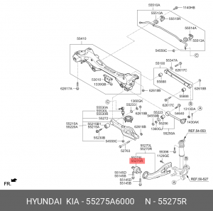 ВТУЛКА ПОДВЕСКИ 55275-A6000 55275A6000 HYUNDAI KIA