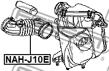 Патрубок NISSAN Qashqai (J10) (06-) фильтра воздушного FEBEST NAH-J10E FEBEST