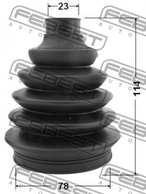 Пыльник ШРУСа внешний TOYOTA YARIS (P1) 99-05 0217P-E11 0217P-E11 FEBEST
