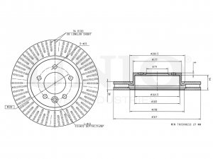 Диск тормозной передний BRD-20275 UNIO