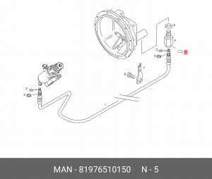 Пружина шланга ПГУ 81976510150 MAN