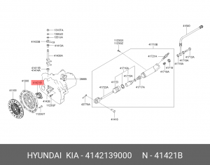 Подшипник выжимной HYUNDAI Sonata 4,5,Elantra,Getz,Santa Fe KIA Spectra,Cerato O 4142139000 HYUNDAI KIA