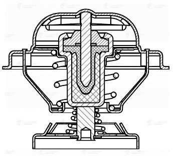 Термостат для а/м Ssang Yong Actyon/Kyron 05-/Rexton 06- 2.0D/2.7D 85°С термоэл. LT 1745 LUZAR