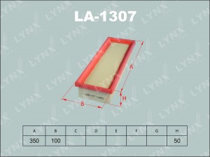 Фильтр воздушный PEUGEOT 307 (03-10) CITROEN C4 (04-11) LYNX LA-1307 LYNXAUTO