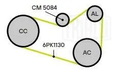 Ролик приводного ремня с натяжным механизмом CM5084 TRIALLI