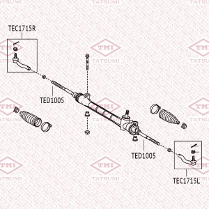 Наконечник рулевой тяги L TOYOTA Auris/Corolla 05- TEC1715L TEC1715L TATSUMI
