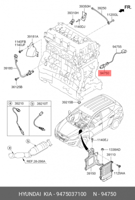 Датчик давления масла HYUNDAI Solaris (11-17) 94750-37100 9475037100 HYUNDAI KIA