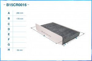 Фильтр салонный угольный B15CR0016 B15CR0016 CWORKS