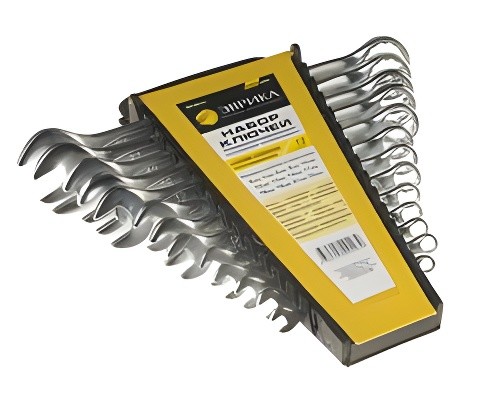 Набор ключей комбинированных 6-22мм 13 предметов в холдере CrV Pro ЭВРИКА ER50131 EVRIKA