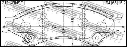 Колодки передниеMAZDA BT-50 2011- 2101-RNGF 2101-RNGF FEBEST