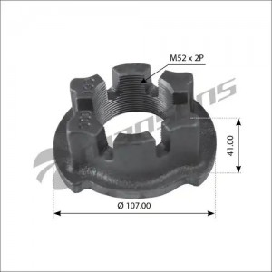 Гайка BPW ступицы корончатая (M52х2 H=52 SW80) MANSONS 300.133 MANSONS