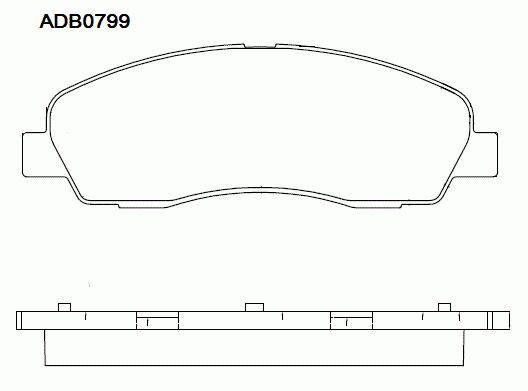 Колодки тормозные ГАЗель Next-C41R92 задние дисковые (4шт.) ALLIED NIPPON ADB0799 ALLIED NIPPON