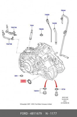 Сальник привода FORD Mondeo (07-) левого OE 4 811 679 FORD
